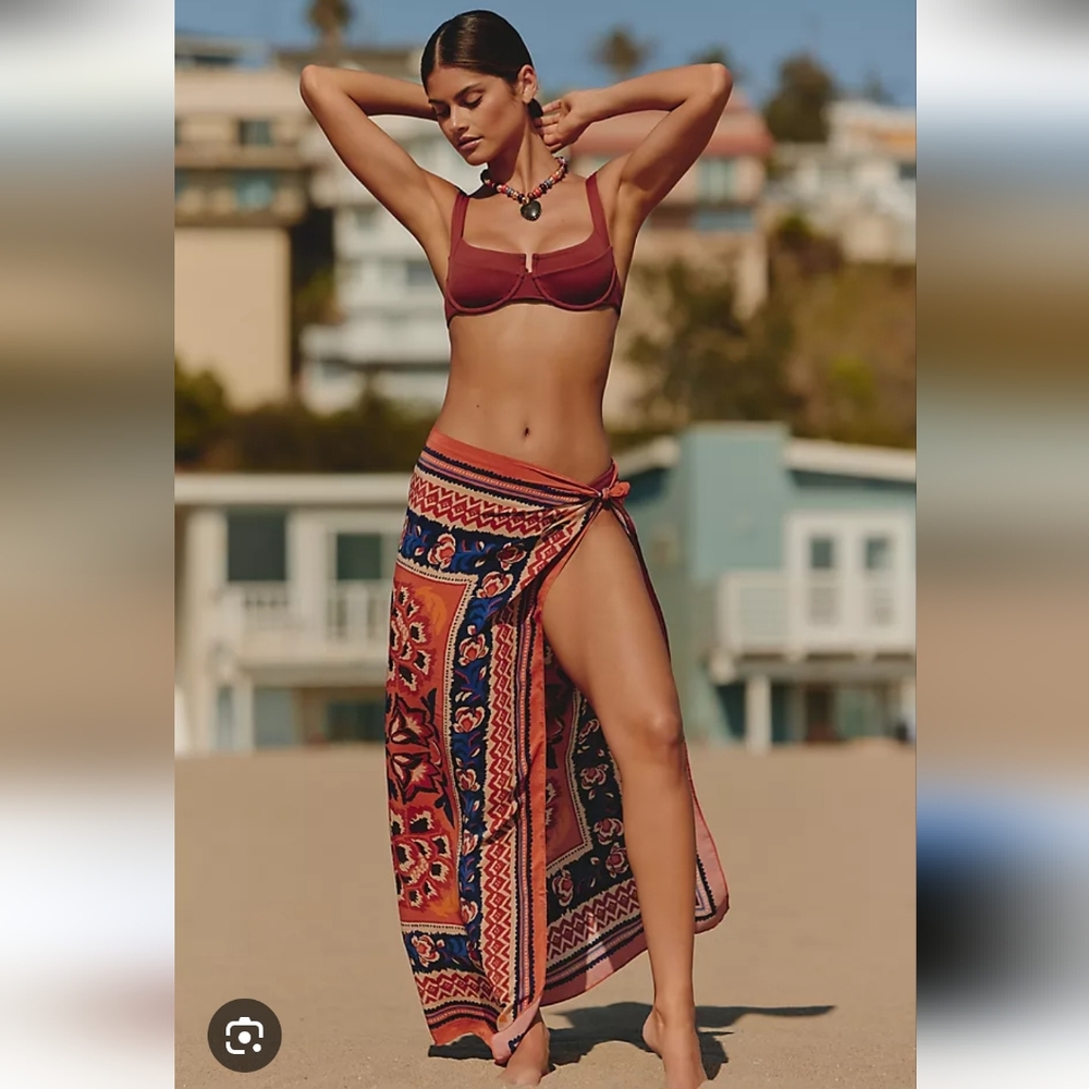 Farm Rio x Anthropologie Silky Scarf Sarong